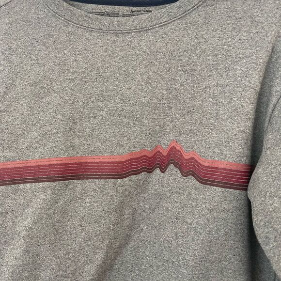 Patagonia Women's Ridge Rise Stripe Uprisal Crew Sweatshirt Heather Grey Small - Picture 6 of 8